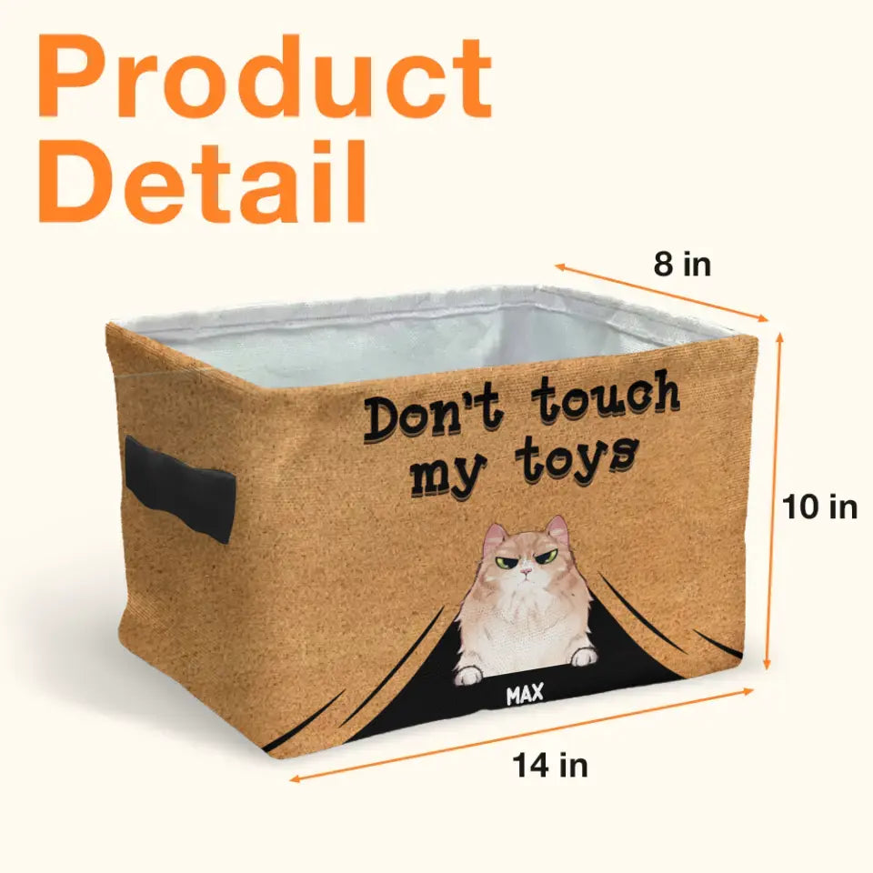 Caja personalizada para mascotas - 
Hasta 3 perros/gatos - Regalo para el Día de la Madre/Padre para amantes de perros/gatos - ¡No toques nuestros juguetes!