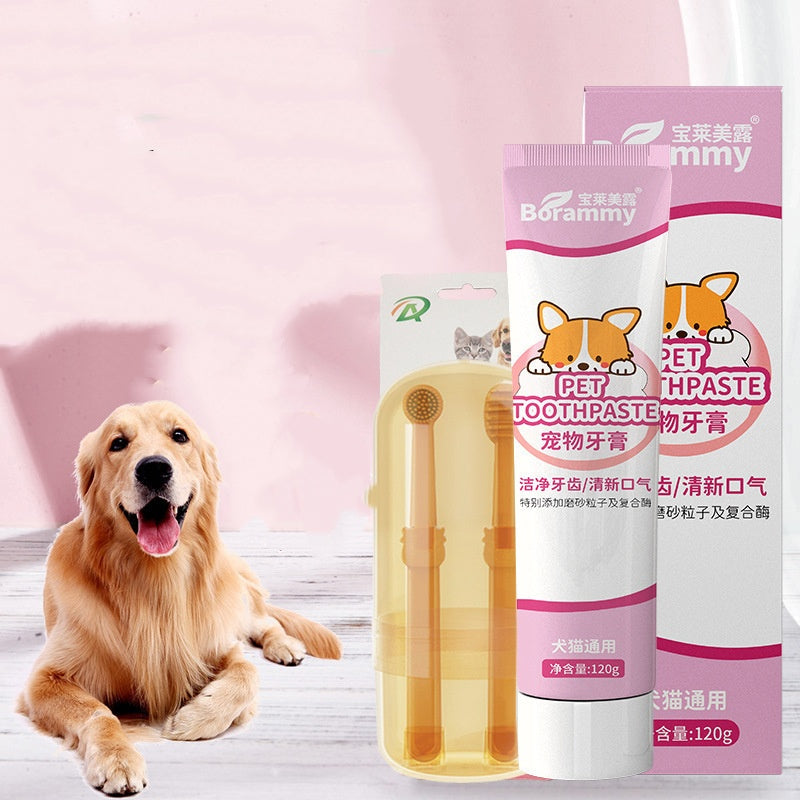 Pasta dental comestible para gatos de 120 g para el cuidado bucal y cepillado de dientes de perro