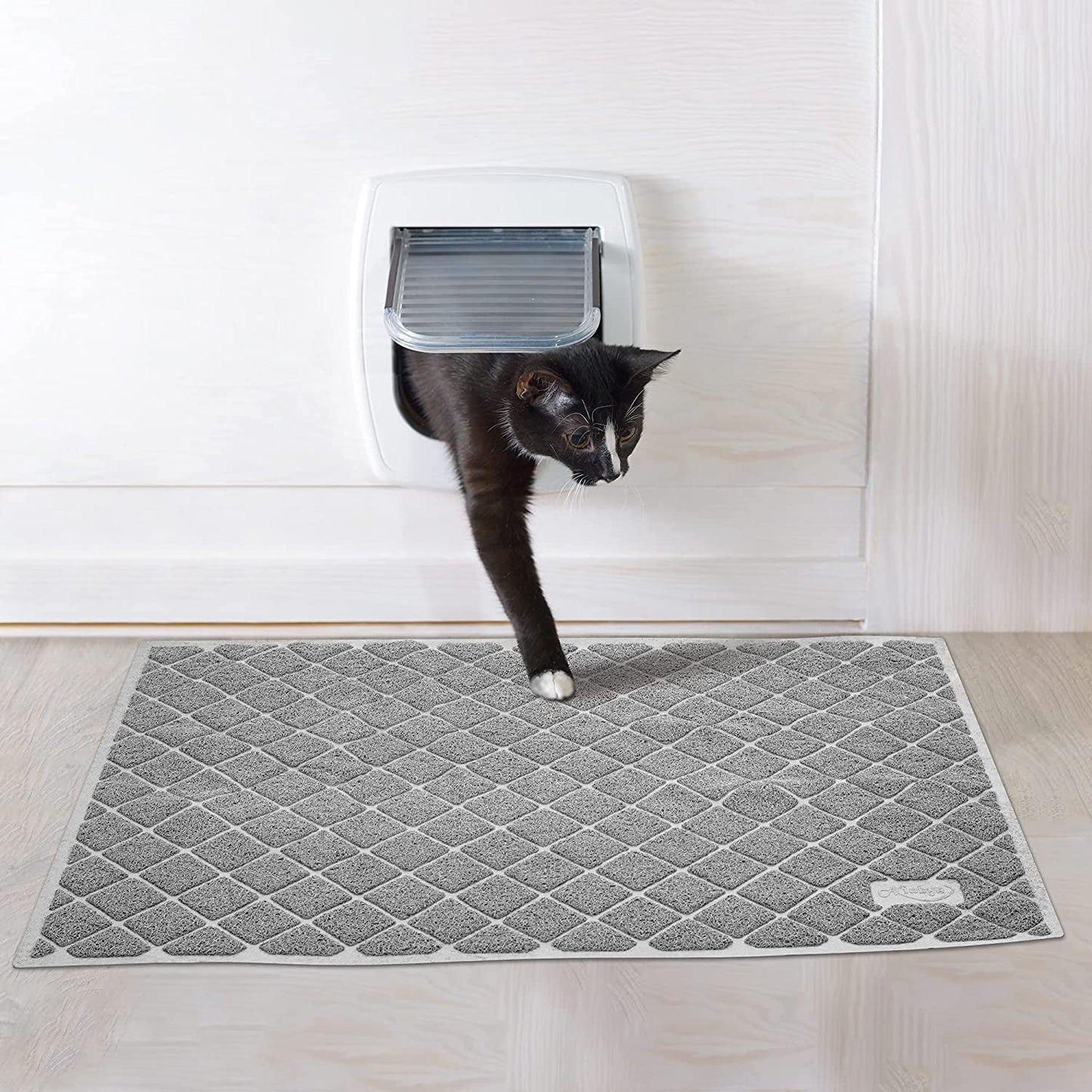 Tapis de litière pour chat de qualité supérieure, tapis de bac à litière avec support antidérapant et imperméable