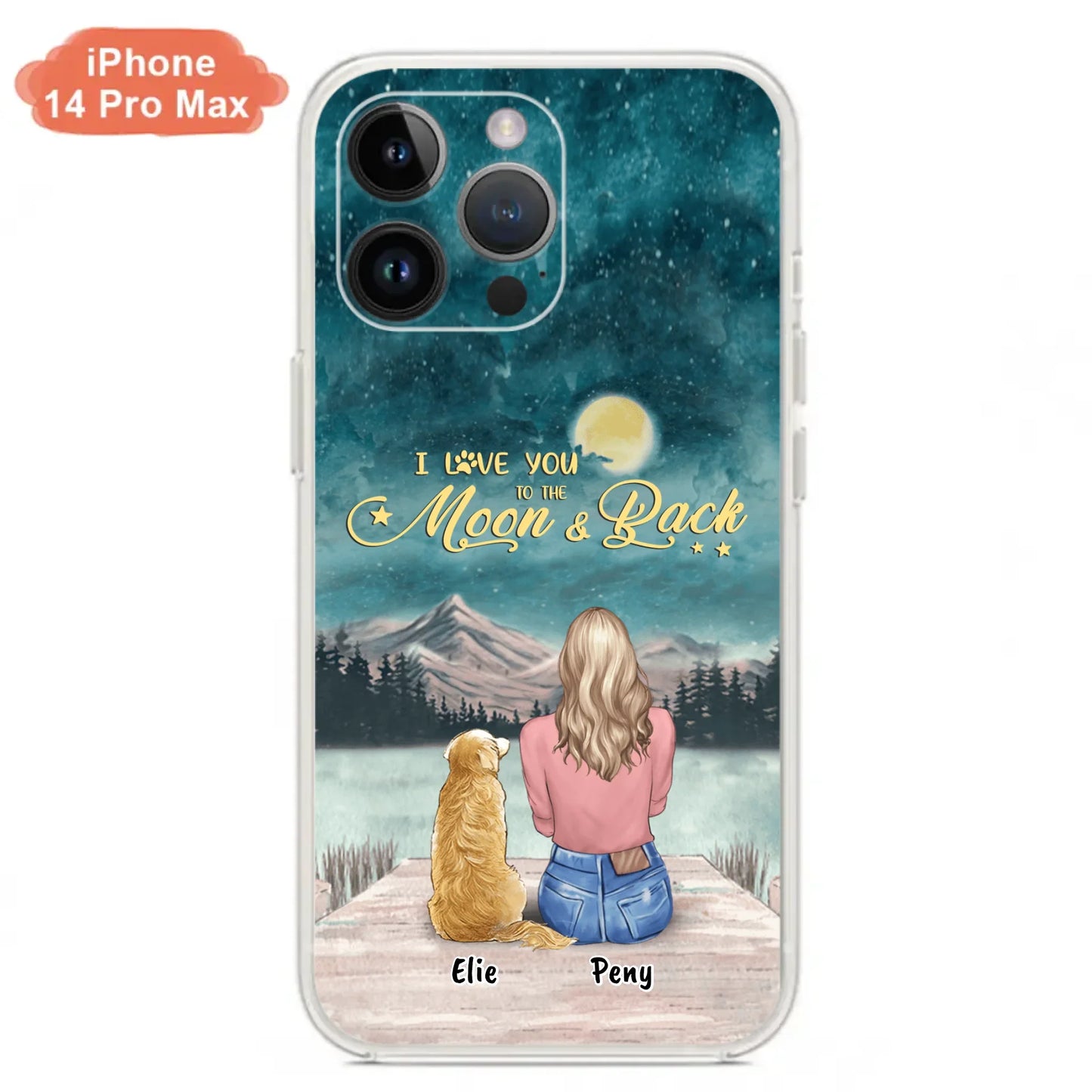 Coque de téléphone personnalisée pour maman d'animaux - jusqu'à 4 animaux - FD19NO