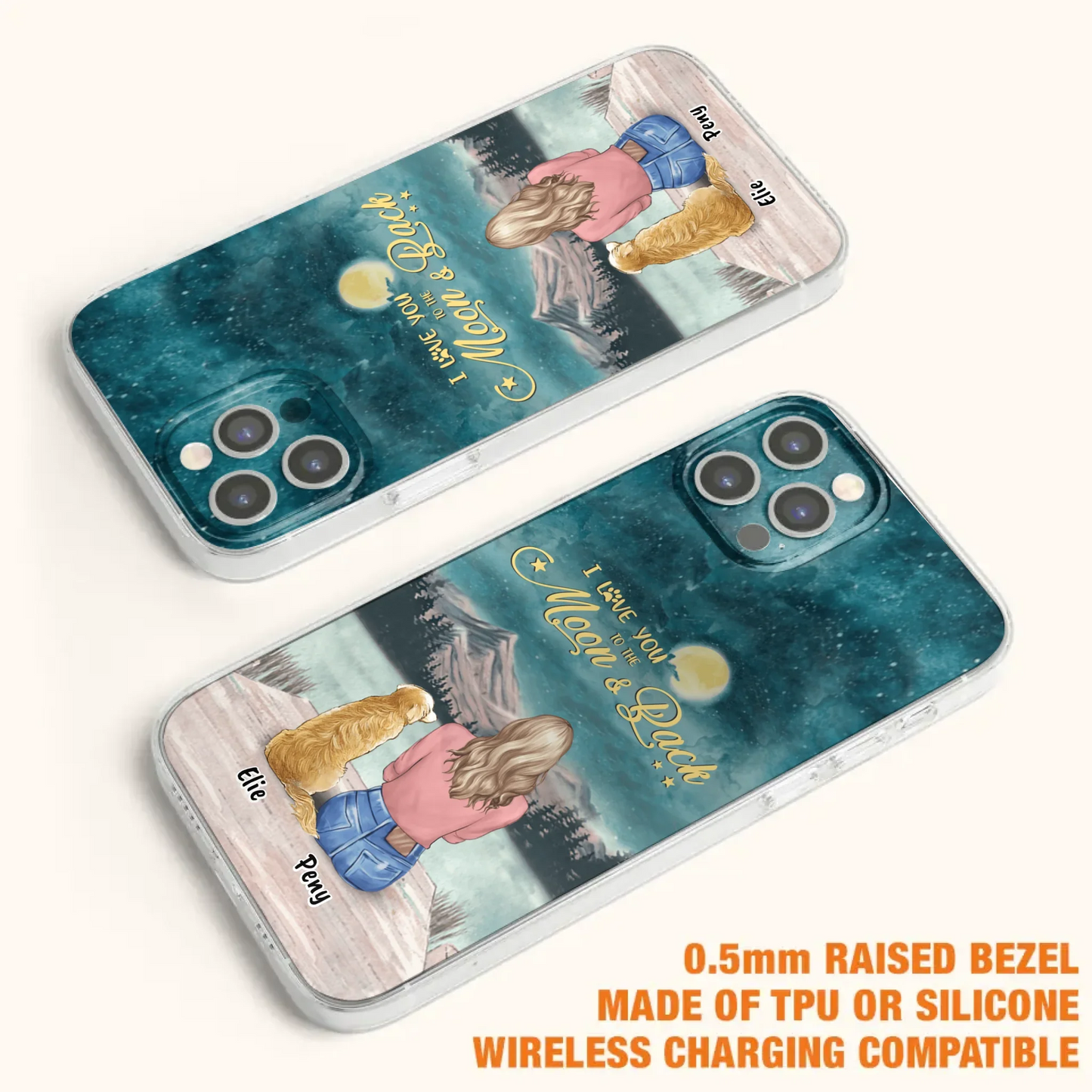 Coque de téléphone personnalisée pour maman d'animaux - jusqu'à 4 animaux - FD19NO