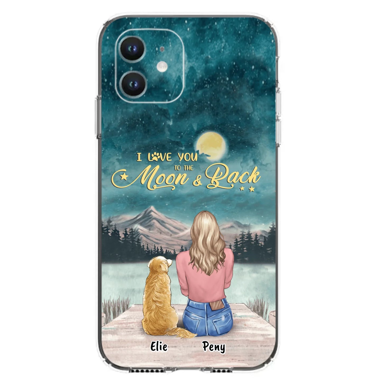 Coque de téléphone personnalisée pour maman d'animaux - jusqu'à 4 animaux - FD19NO