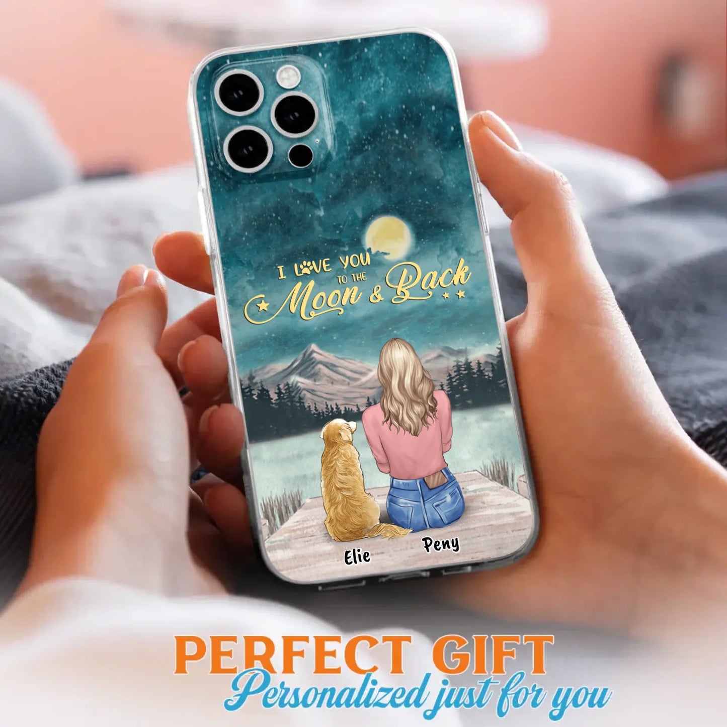 Coque de téléphone personnalisée pour maman d'animaux - jusqu'à 4 animaux - FD19NO