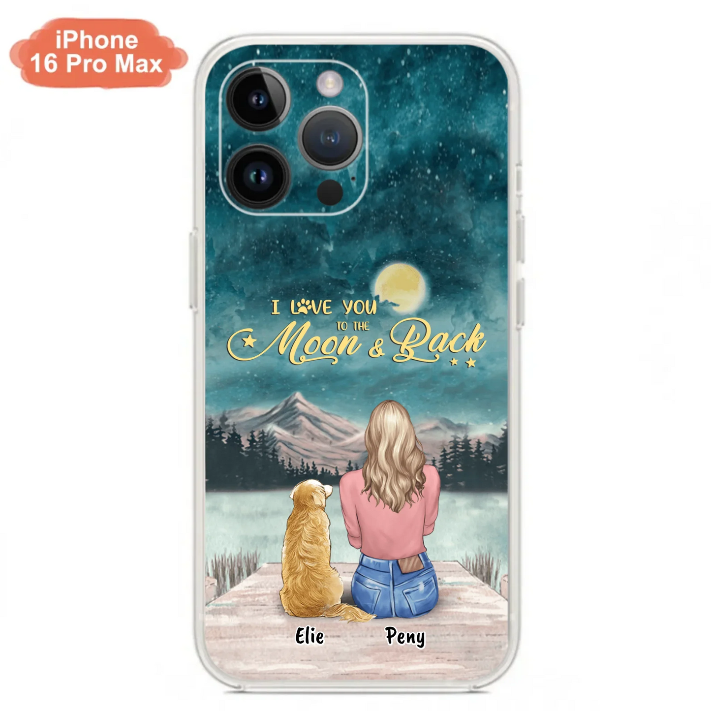 Coque de téléphone personnalisée pour maman d'animaux - jusqu'à 4 animaux - FD19NO