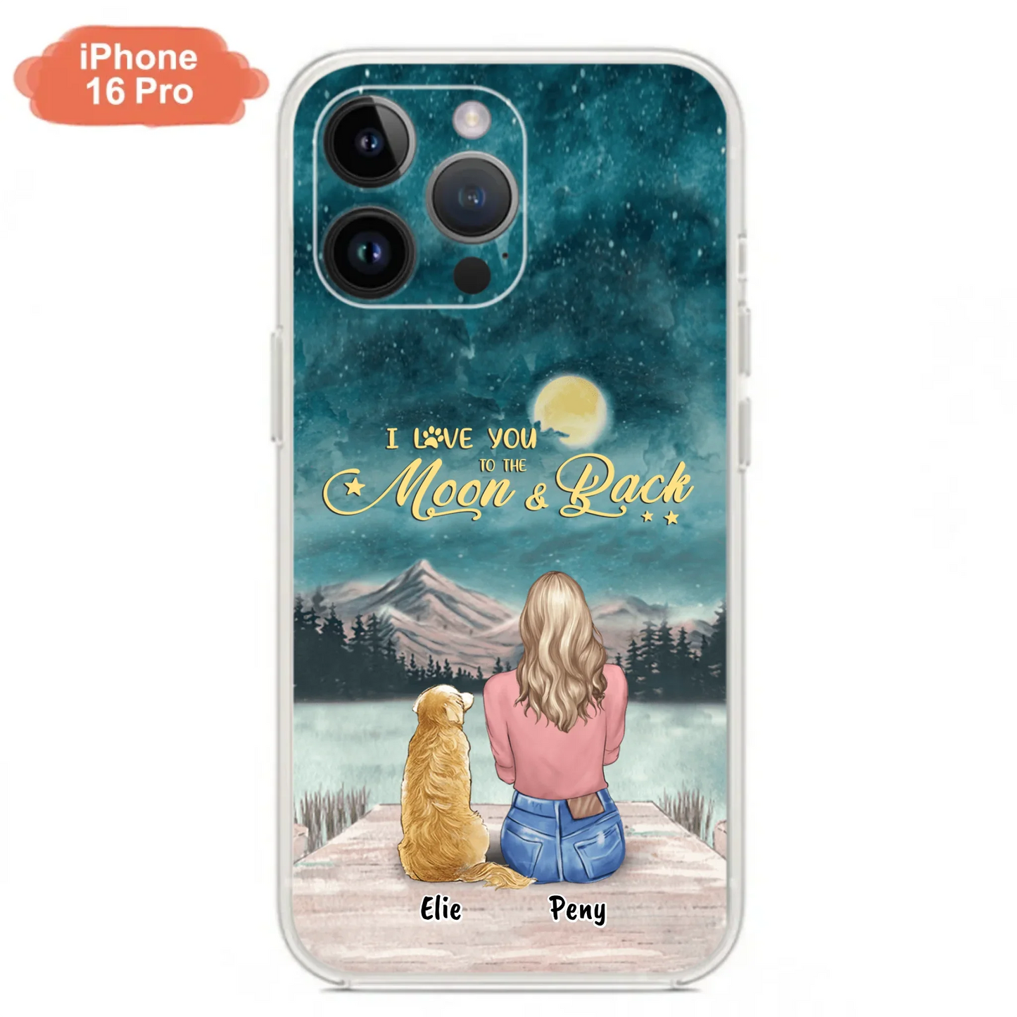 Coque de téléphone personnalisée pour maman d'animaux - jusqu'à 4 animaux - FD19NO