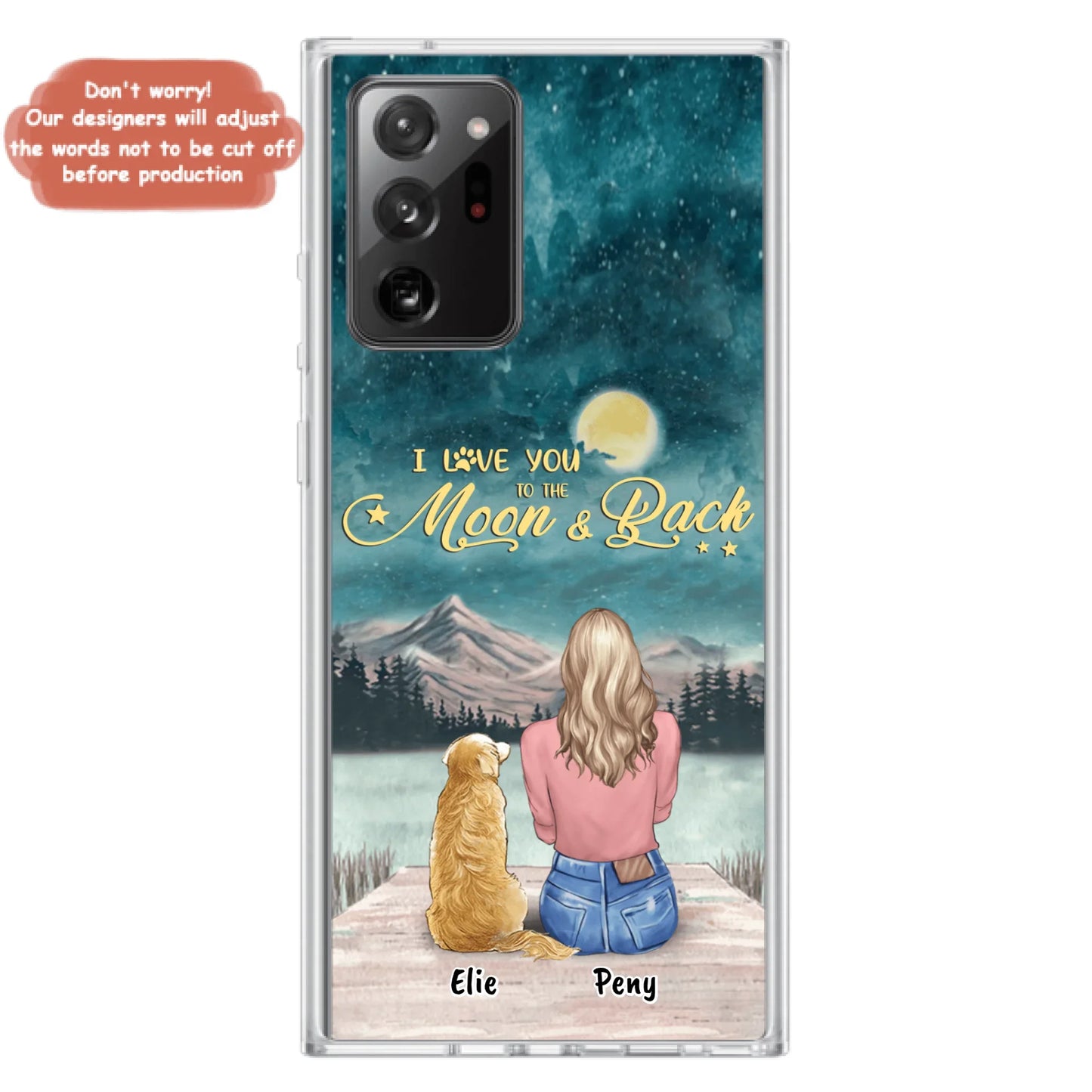 Coque de téléphone personnalisée pour maman d'animaux - jusqu'à 4 animaux - FD19NO
