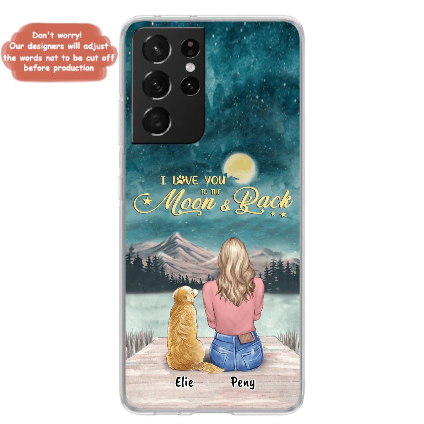 Coque de téléphone personnalisée pour maman d'animaux - jusqu'à 4 animaux - FD19NO