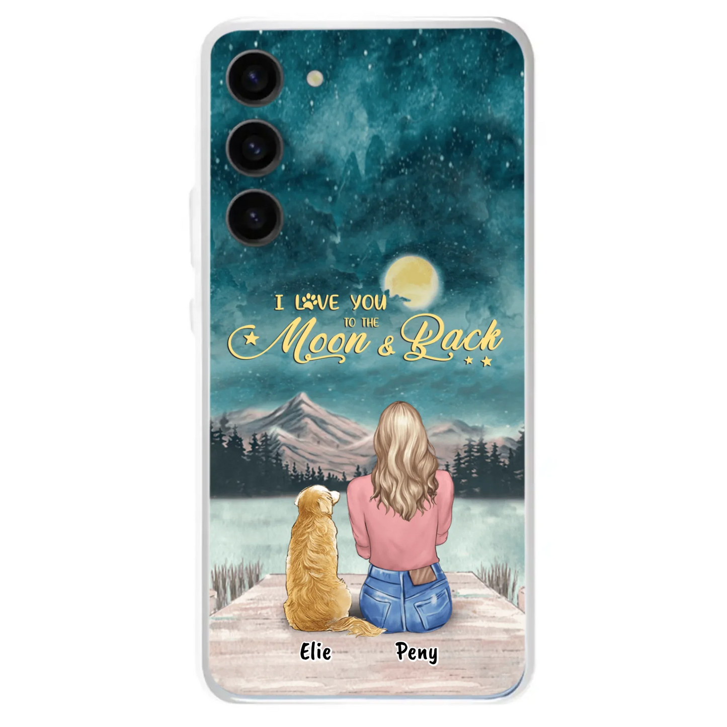 Coque de téléphone personnalisée pour maman d'animaux - jusqu'à 4 animaux - FD19NO