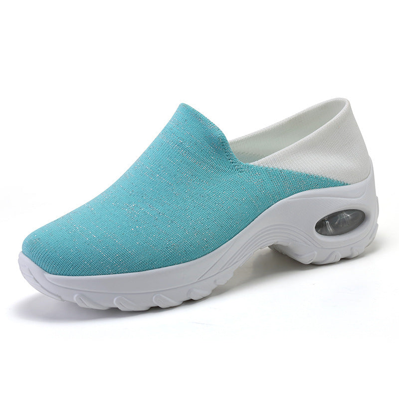 Zapatillas Deportivas para Mayores, Zapatillas Ligeras Antideslizantes para Caminar, Zapatillas Balancín de Suela Gruesa