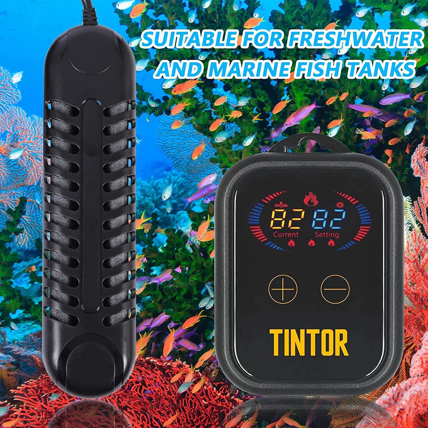 Calentador Sumergible para Acuario, 800W/1200W