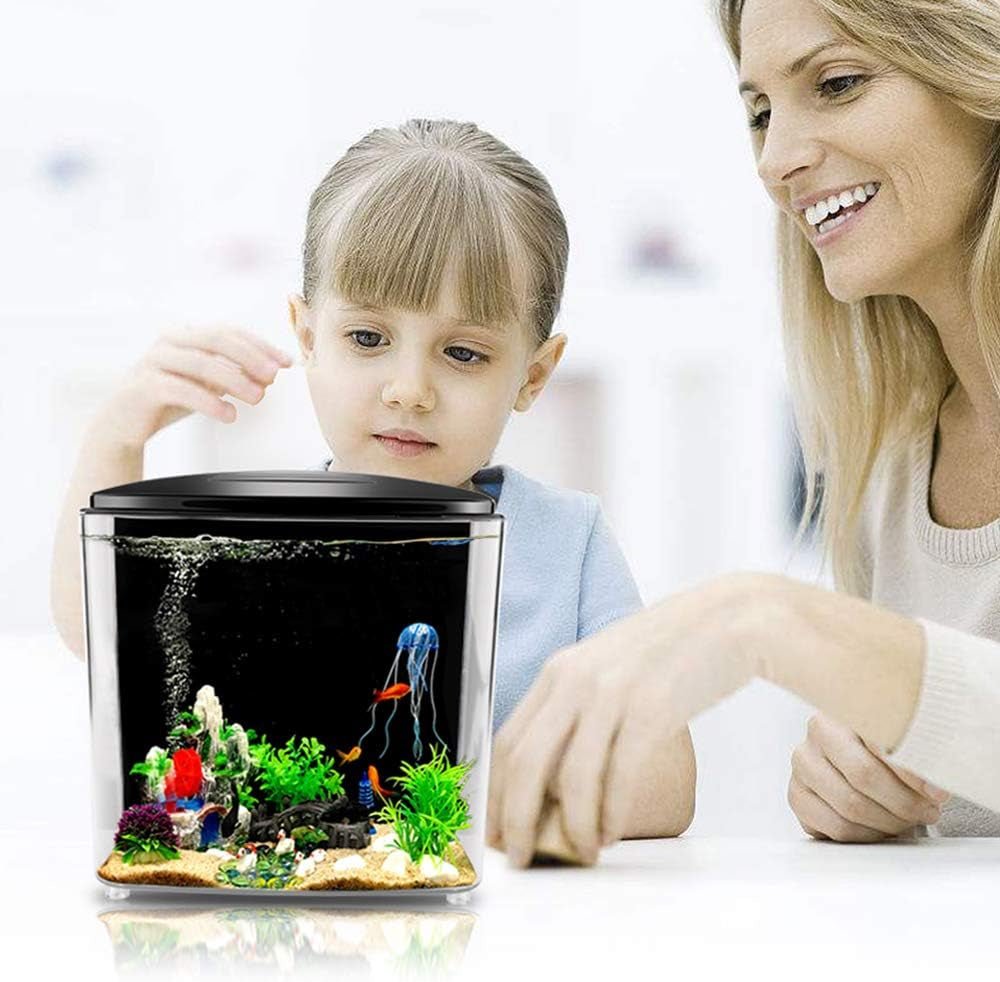 Acuario para Betta de 1.2 galones con luz LED y bomba de filtro