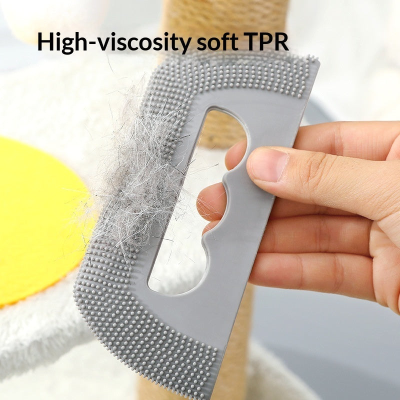 Cepillo de silicona para quitar pelos de mascotas, raspador de polvo y pelo lavable