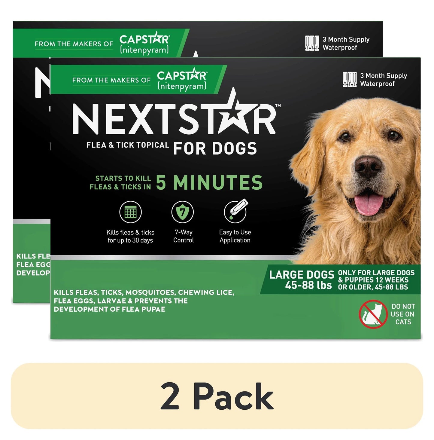 Protégez votre chien contre les puces et les tiques avec NEXTSTAR : action rapide, approvisionnement de 3 mois pour chiens de 20 à 40 kg