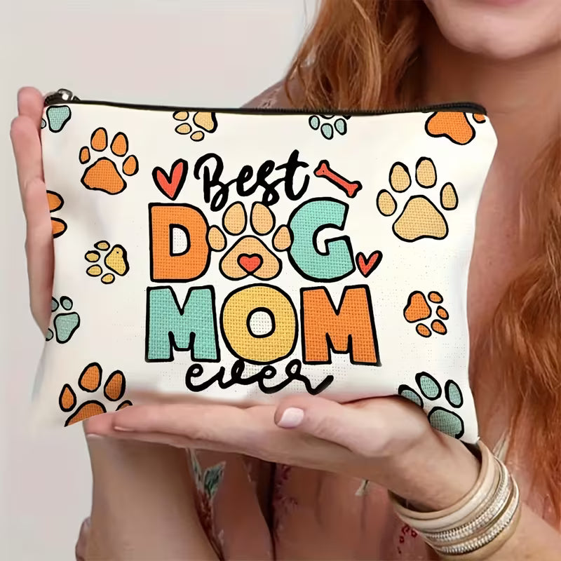 Bolsa de maquillaje con temática de perro