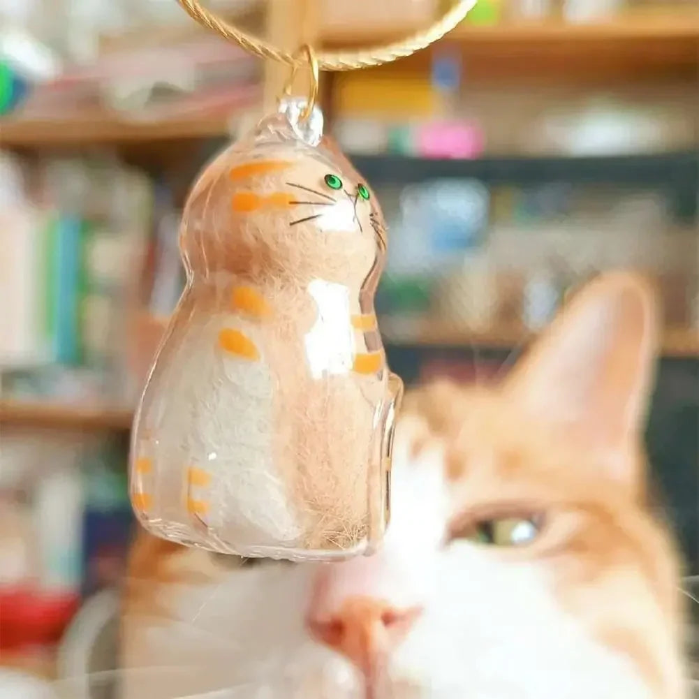 Llavero de recuerdo con pelo de mascota