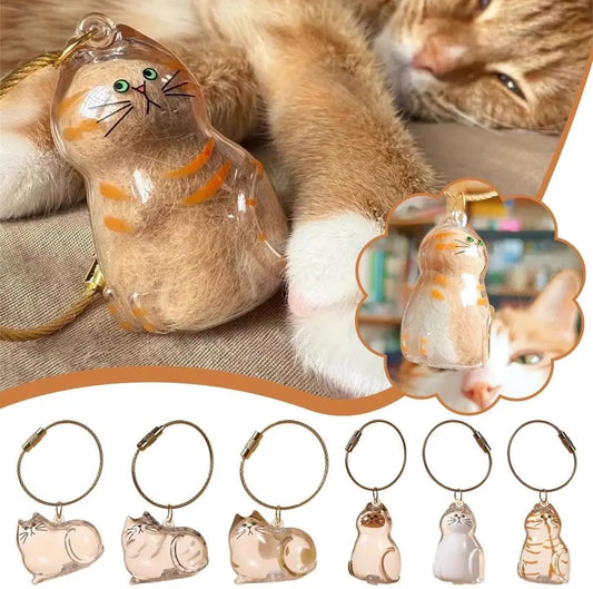 Pet Hair Memory Charm Keychain