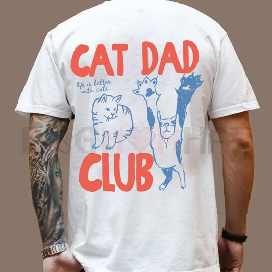 T-shirt Club Papa Chat – T-shirt drôle au dos