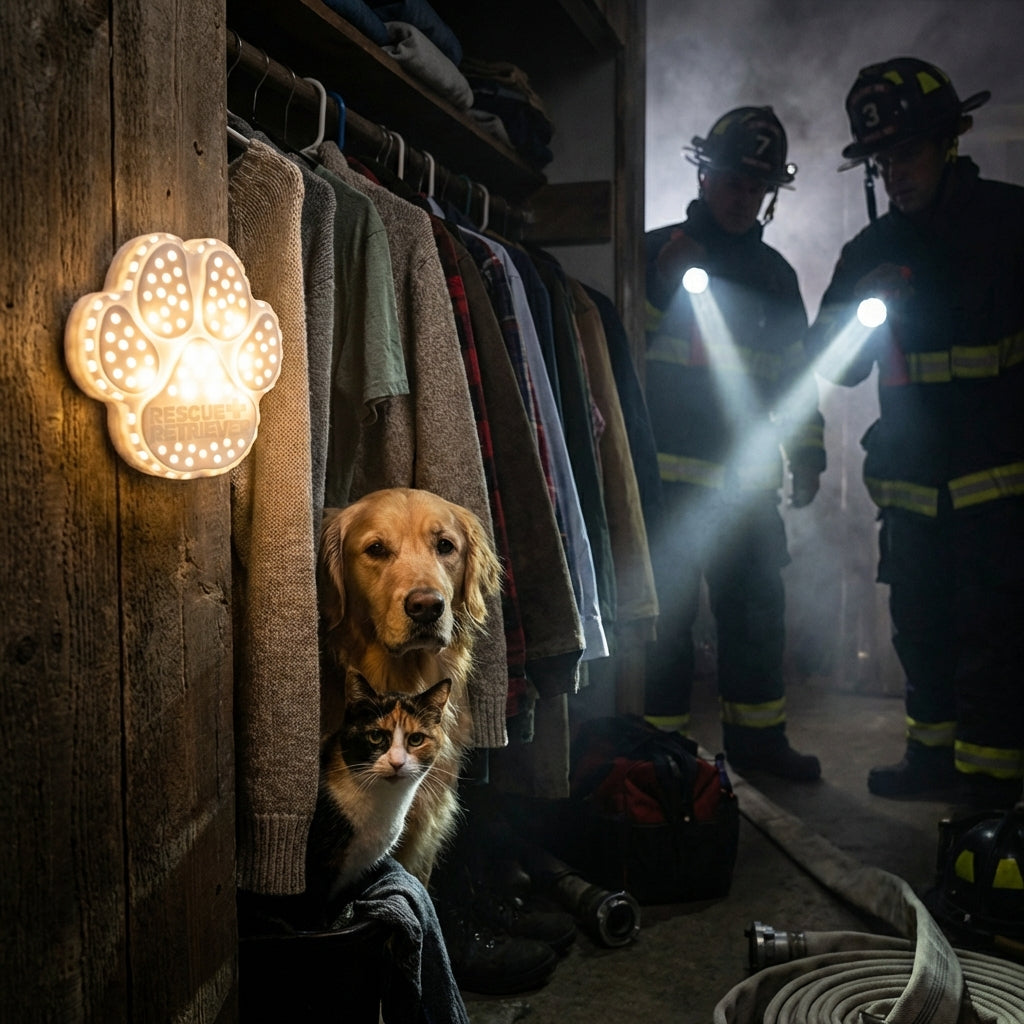 Rescue Retriever™ Detector de Humo para Mascotas — Diseñado por un Bombero para Salvar a tu Mascota