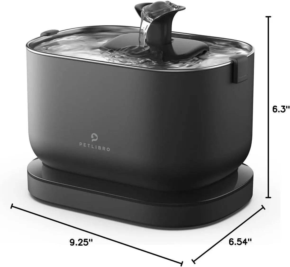 Cordless Cat/Dog Water Fountain Battery Operated Stainless Steel BPA Free