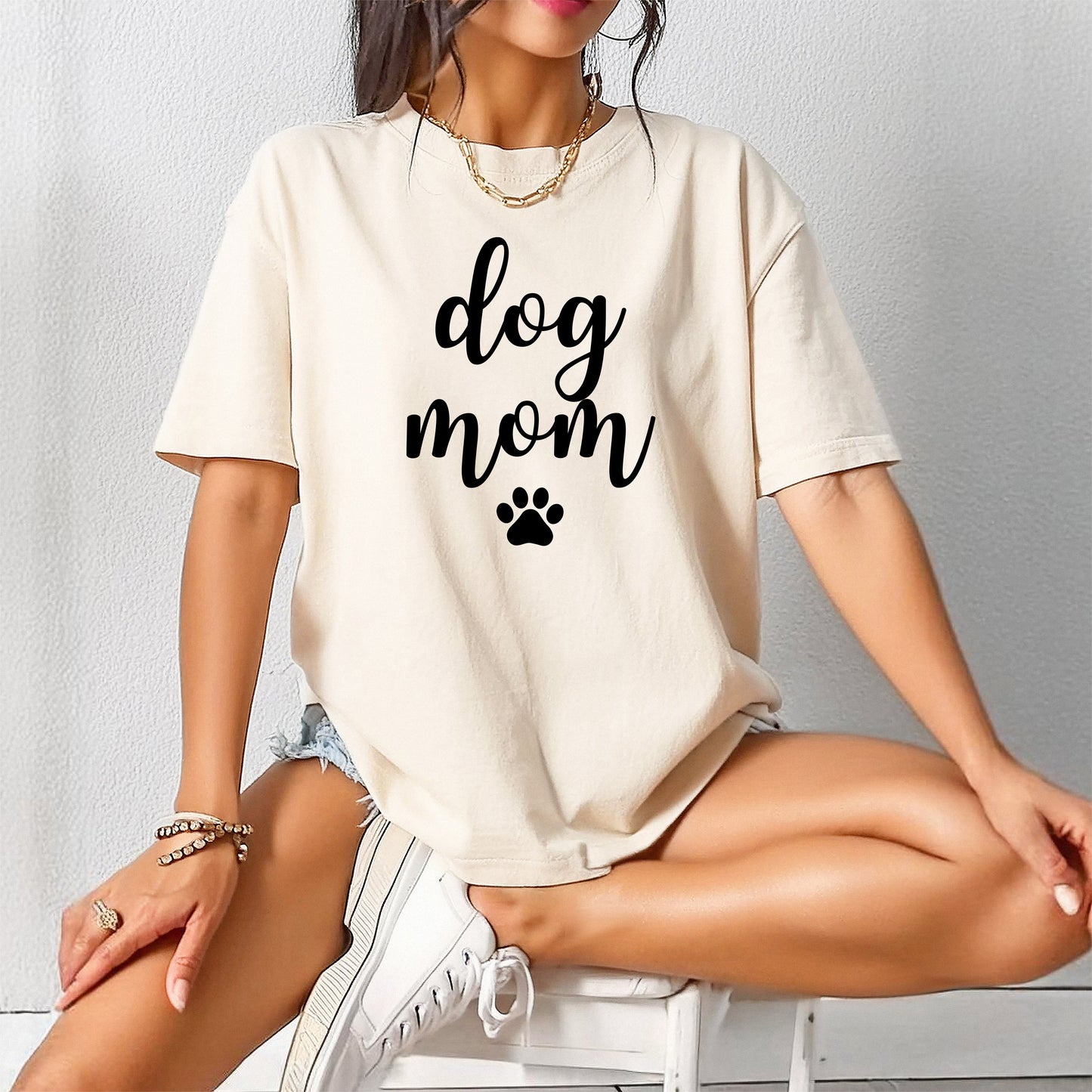 T-shirt Dog Mom Comfort Colors (police Joshico)