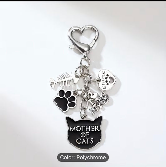 Mother of Cats Keychain