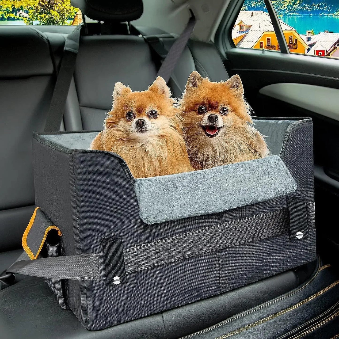 Elevated Dog Car Seat Booster for Safe & Comfortable Travel