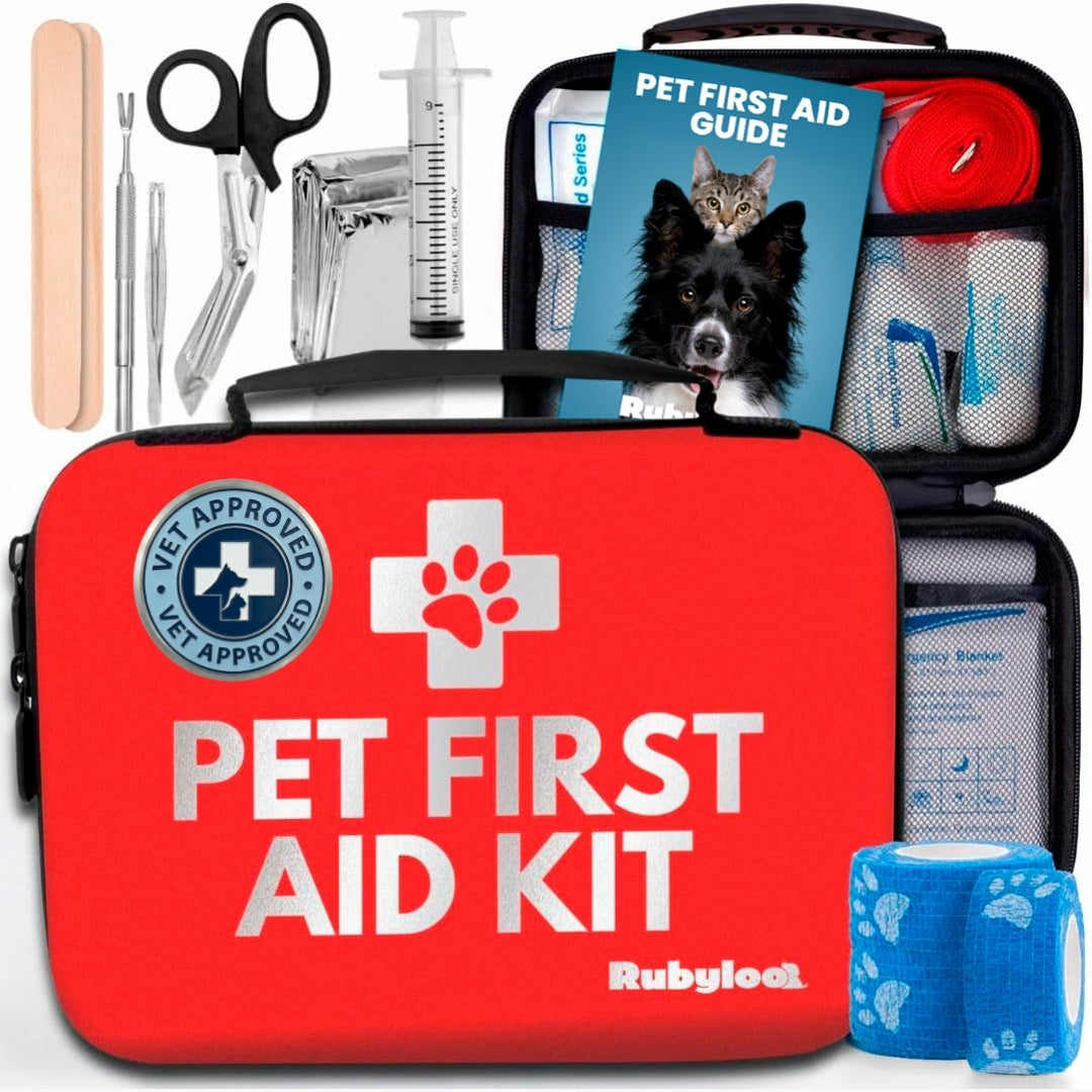 Trousse de premiers secours pour chiens et chats avec articles essentiels approuvés par les vétérinaires