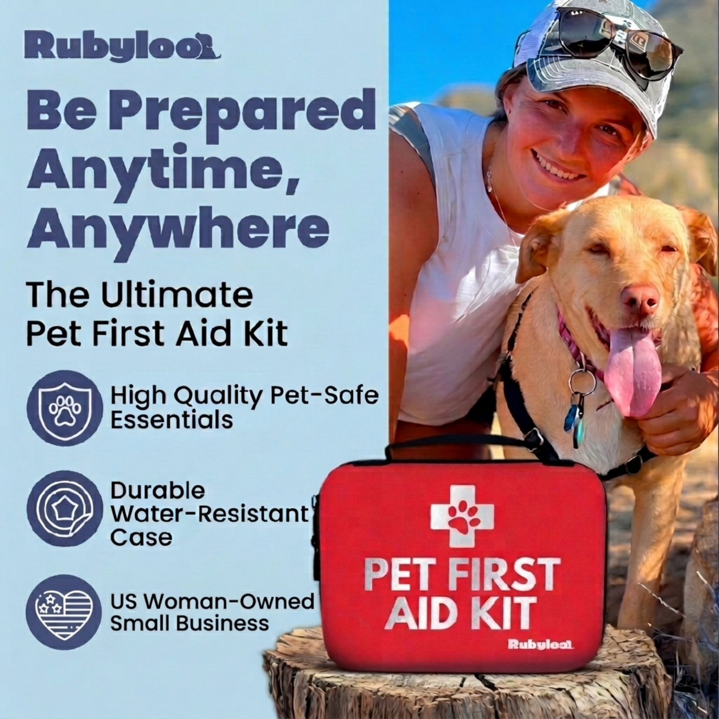 Trousse de premiers secours pour chiens et chats avec articles essentiels approuvés par les vétérinaires