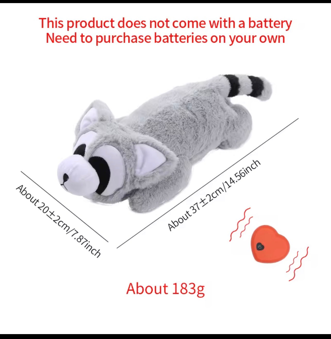 Plush Toy with Heartbeat Simulator