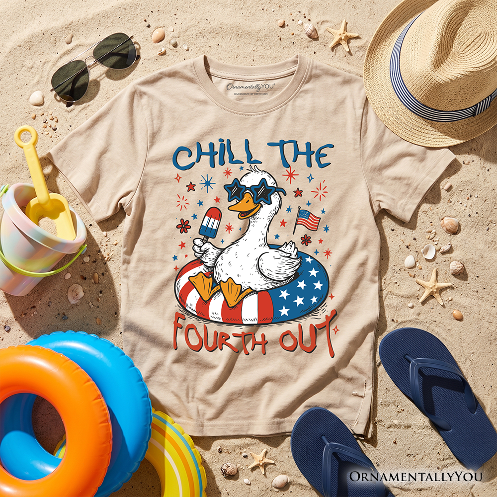 Camiseta de ganso "Kids Chill The Fourth Out", divertida camiseta juvenil patriótica del 4 de julio