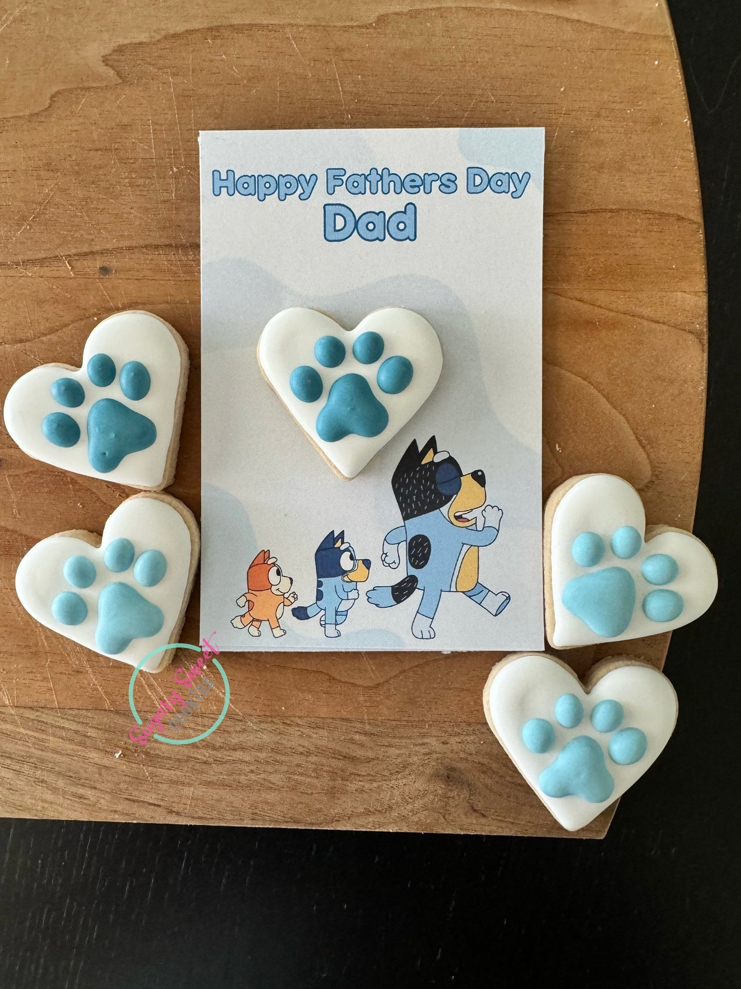 Dog dad cookie card