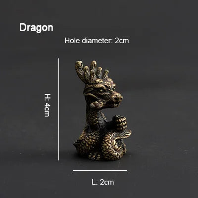 PINNY Soporte de incienso de metal del zodiaco chino | Mini base de incienso de 12 animales