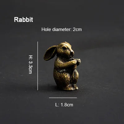 PINNY Soporte de incienso de metal del zodiaco chino | Mini base de incienso de 12 animales