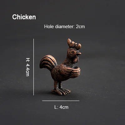 PINNY Soporte de incienso de metal del zodiaco chino | Mini base de incienso de 12 animales