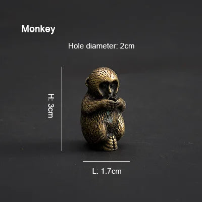 PINNY Soporte de incienso de metal del zodiaco chino | Mini base de incienso de 12 animales
