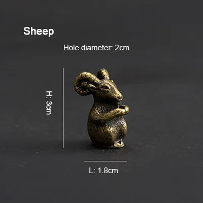 PINNY Soporte de incienso de metal del zodiaco chino | Mini base de incienso de 12 animales