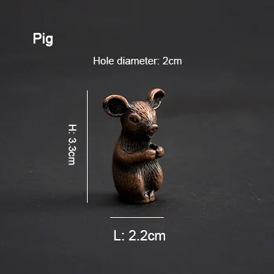 PINNY Soporte de incienso de metal del zodiaco chino | Mini base de incienso de 12 animales
