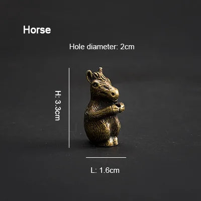 PINNY Soporte de incienso de metal del zodiaco chino | Mini base de incienso de 12 animales