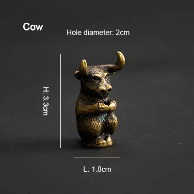 PINNY Soporte de incienso de metal del zodiaco chino | Mini base de incienso de 12 animales