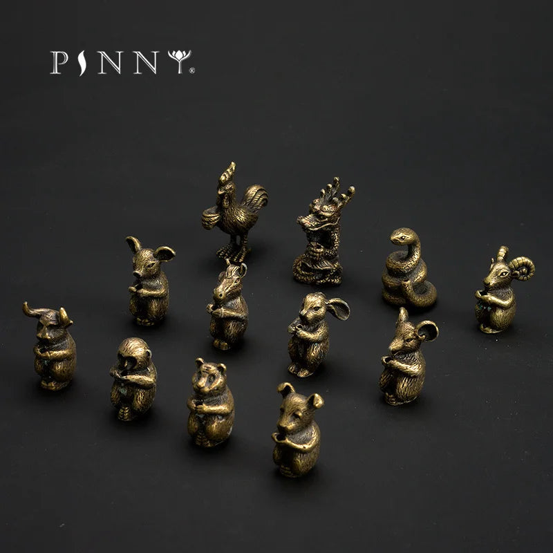 PINNY Soporte de incienso de metal del zodiaco chino | Mini base de incienso de 12 animales