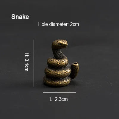 PINNY Soporte de incienso de metal del zodiaco chino | Mini base de incienso de 12 animales