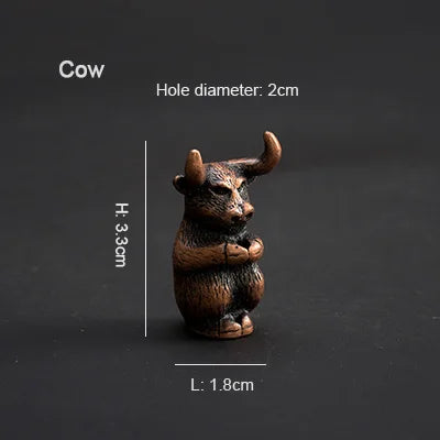 PINNY Soporte de incienso de metal del zodiaco chino | Mini base de incienso de 12 animales