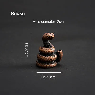 PINNY Soporte de incienso de metal del zodiaco chino | Mini base de incienso de 12 animales