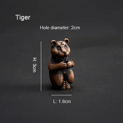 PINNY Soporte de incienso de metal del zodiaco chino | Mini base de incienso de 12 animales