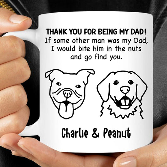 Merci d'être Papa Maman Tasse personnalisée avec photo de chien ou chat T786