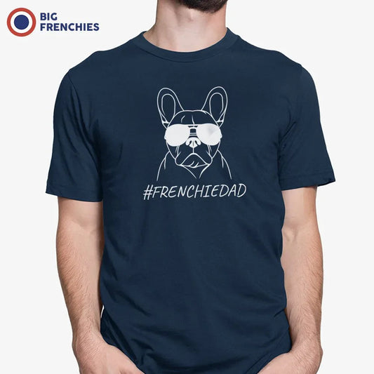T-shirt Homme en Coton Bio « Frenchie Dad Dog With Glasses »