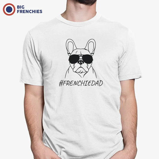 T-shirt Homme en Coton Bio « Frenchie Dad Dog With Glasses »