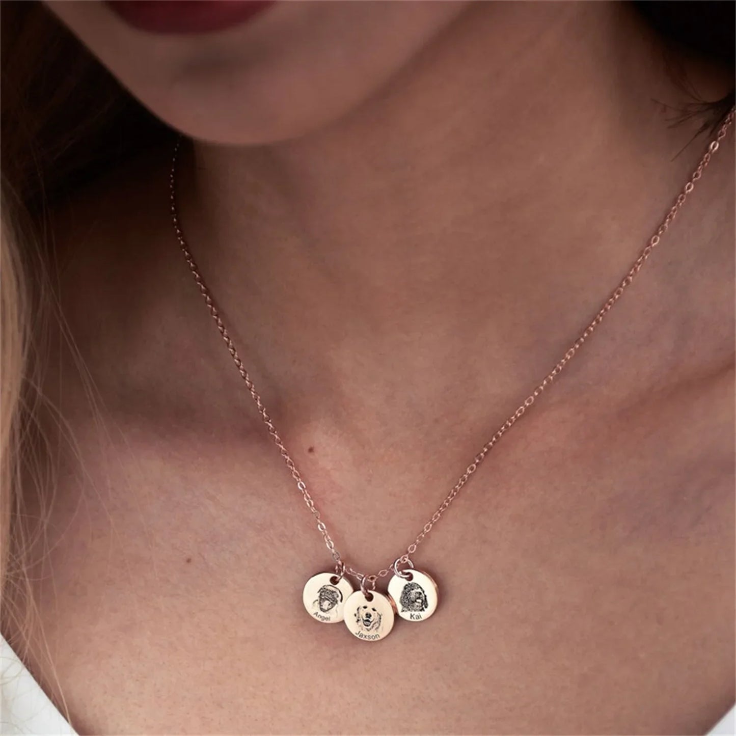 Custom Dog Portrait Necklace