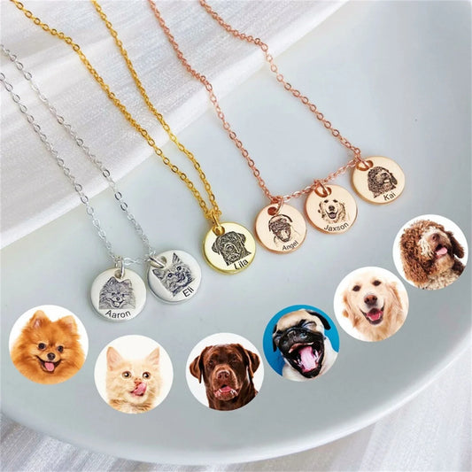 Custom Dog Portrait Necklace