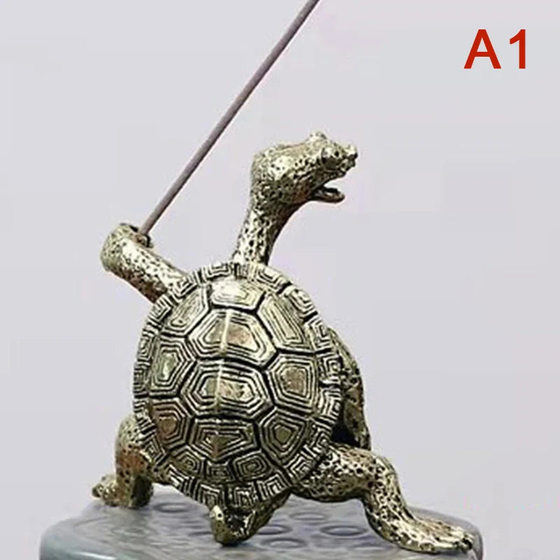 Mini Metal Turtle Incense Holder | Cute Animal Sandalwood Stick Burner for Home Decor